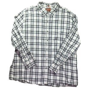 Red Ale‎ by Alesbury Long Sleeve Button Up Shirt 2XL XXL Plaid Gray Retro Grunge